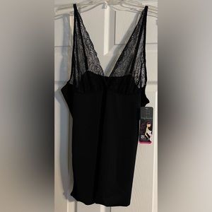 Body Beautiful Shape Camisole Black Lace 3x New With Tags